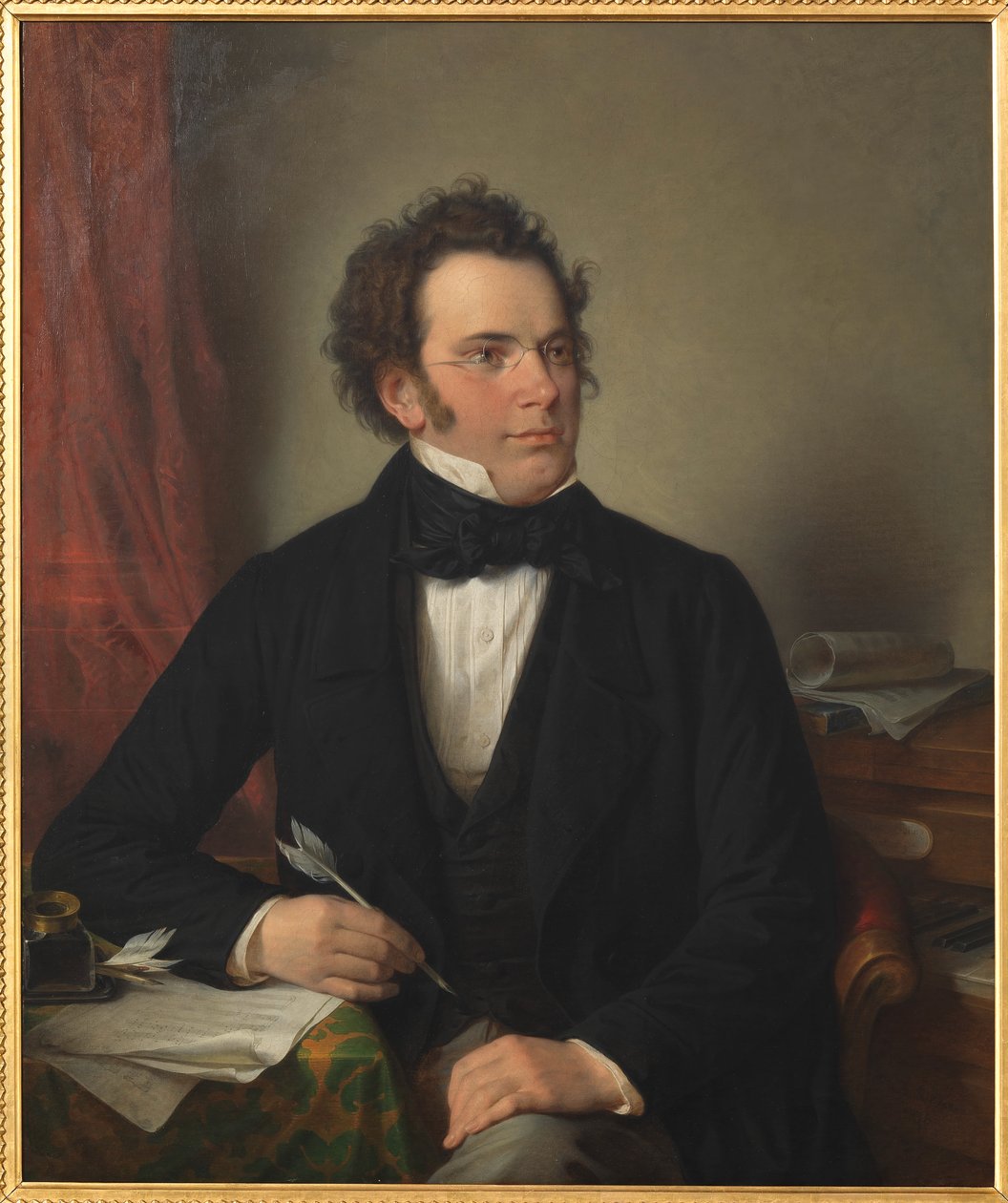 Franz Schubert portréja 1797-1828, 1875. alkotó: Wilhelm August Rieder