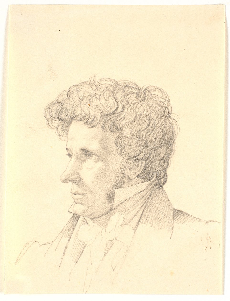 Férfi portré. Profil a bal oldalon alkotó: Wilhelm Bendz