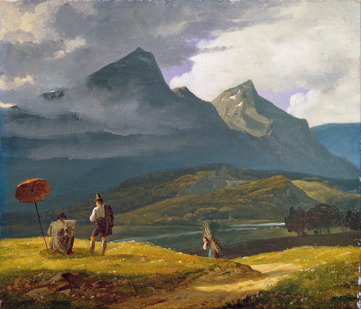 Hegyi táj alkotó: Wilhelm Bendz