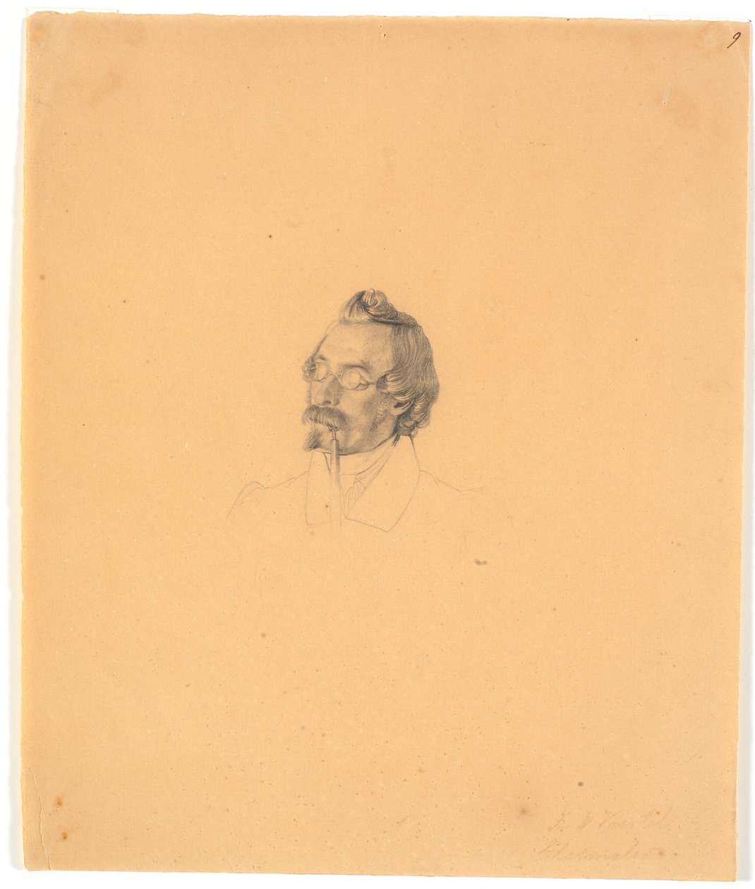 Porträt des Glasmalers Friedrich Vörtel alkotó: Wilhelm Bendz