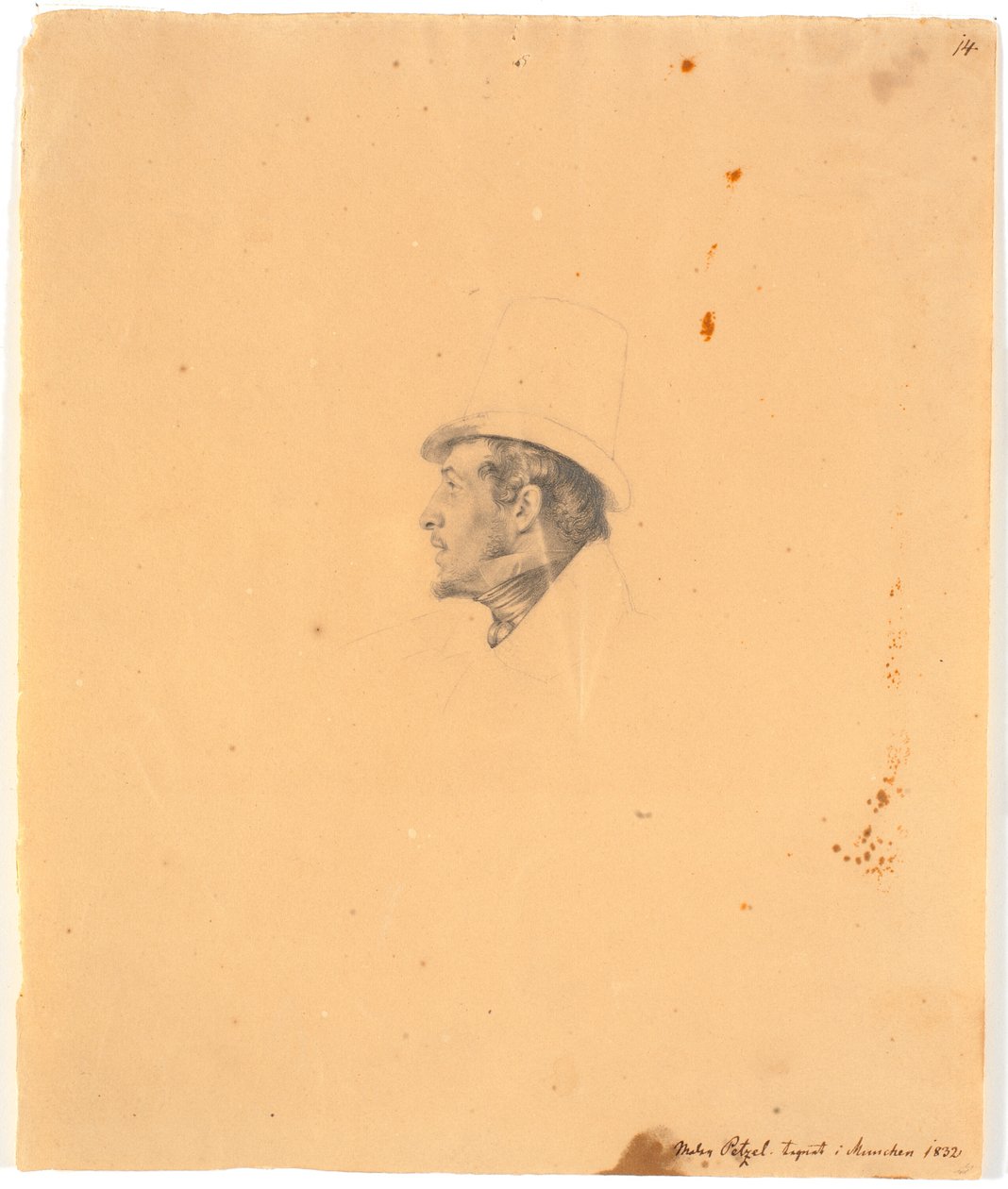 Porträt des Malers Joseph Petzl alkotó: Wilhelm Bendz
