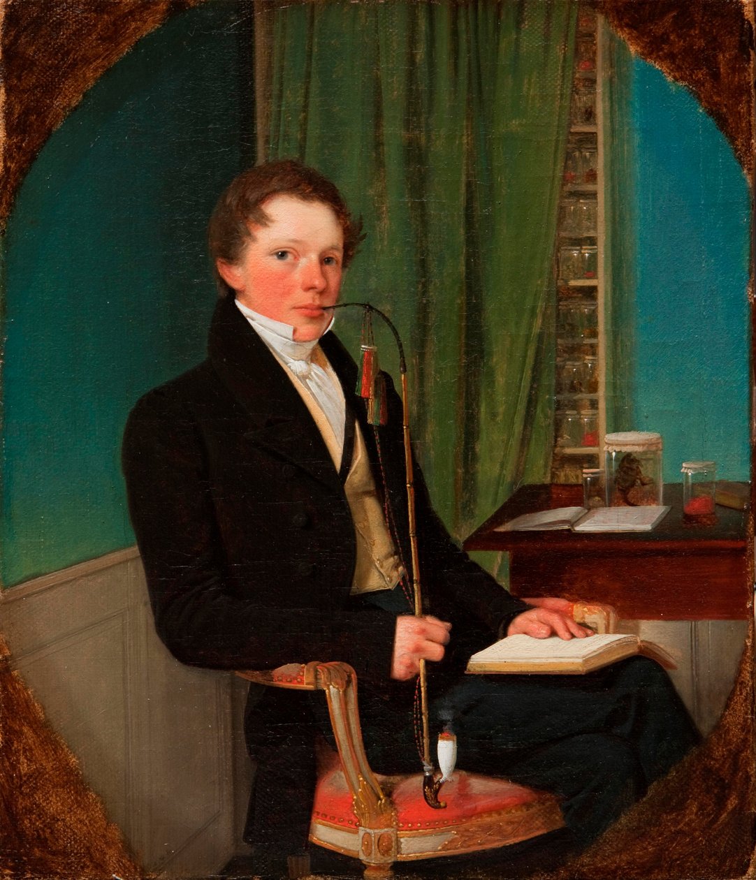 Henrik Carl Bang Bendz anatómus portréja. A művész testvére alkotó: Wilhelm Bendz