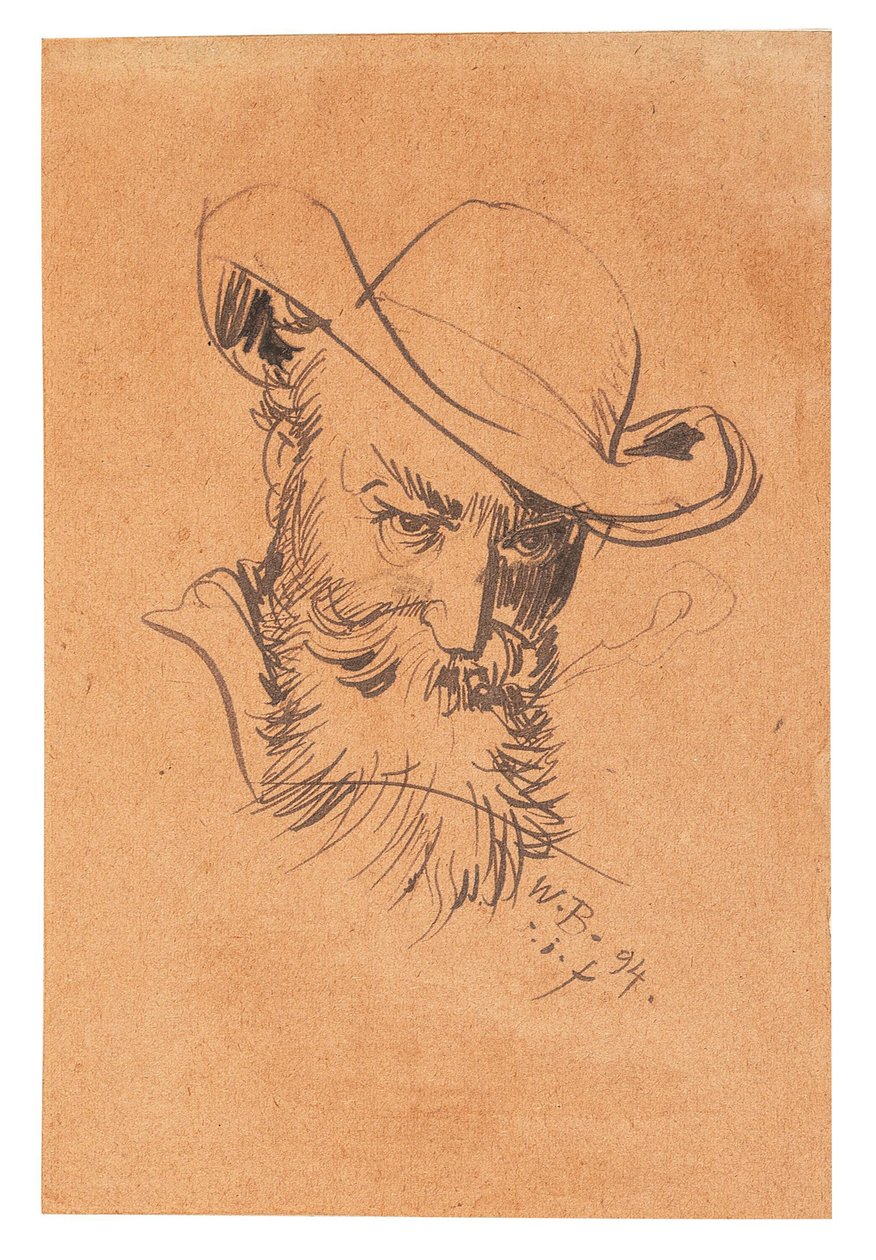 Önarckép kalappal, 1894. alkotó: Wilhelm Busch