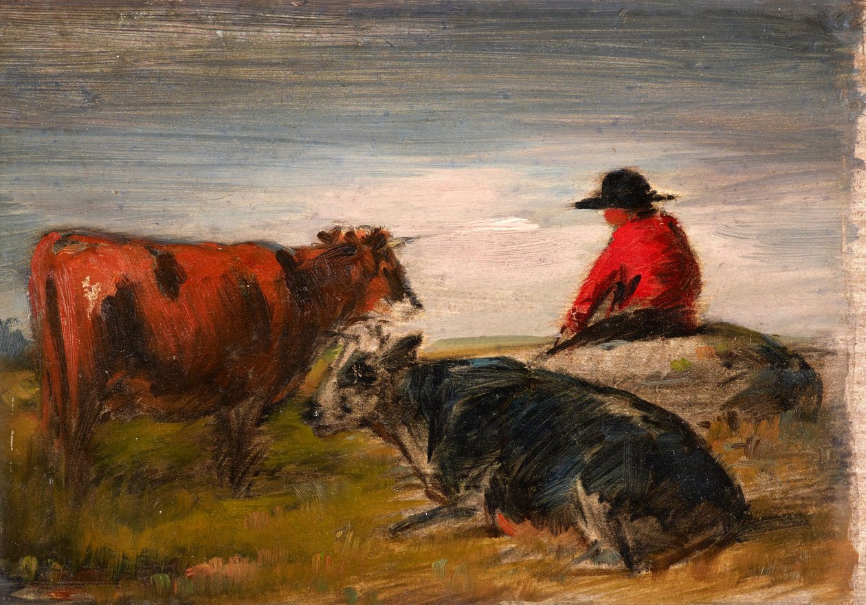 Pásztor tehenekkel alkotó: Wilhelm Busch