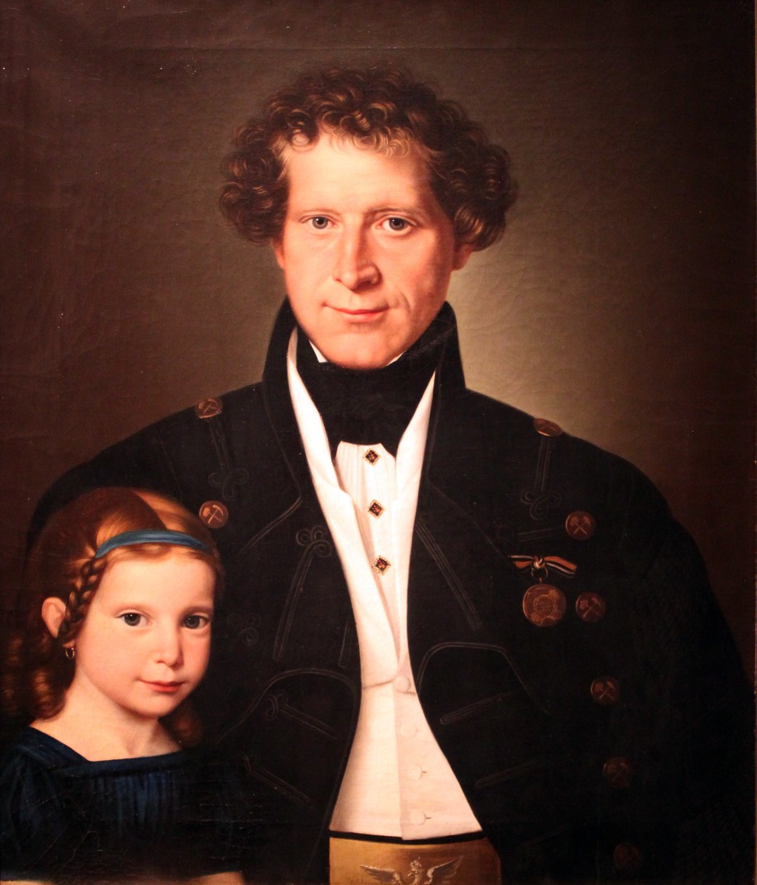 Ferdinand Zimmermann kohászmester és lánya, Marie} alkotó: Wilhelm Gottfried Bauer