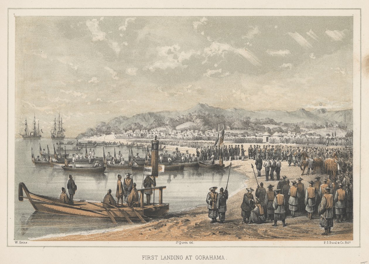 Első partraszállás Gorahamában, 1855 alkotó: Wilhelm Joseph Heine