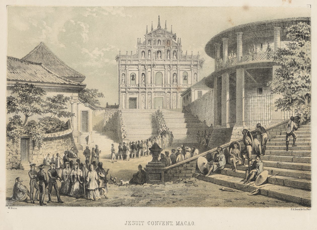Jezsuita kolostor, Makaó, 1855 alkotó: Wilhelm Joseph Heine