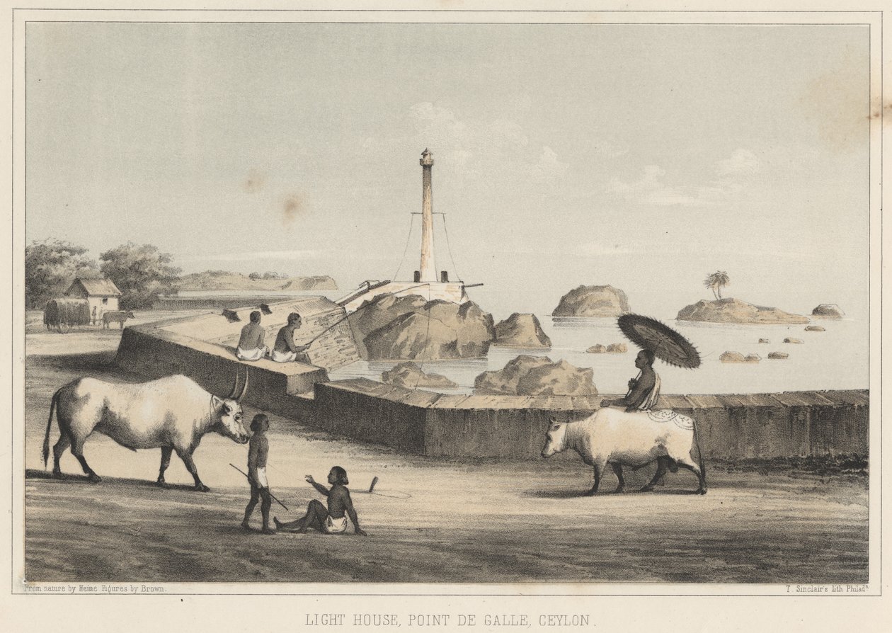 Világítótorony, Point de Galle, Ceylon, 1855 alkotó: Wilhelm Joseph Heine