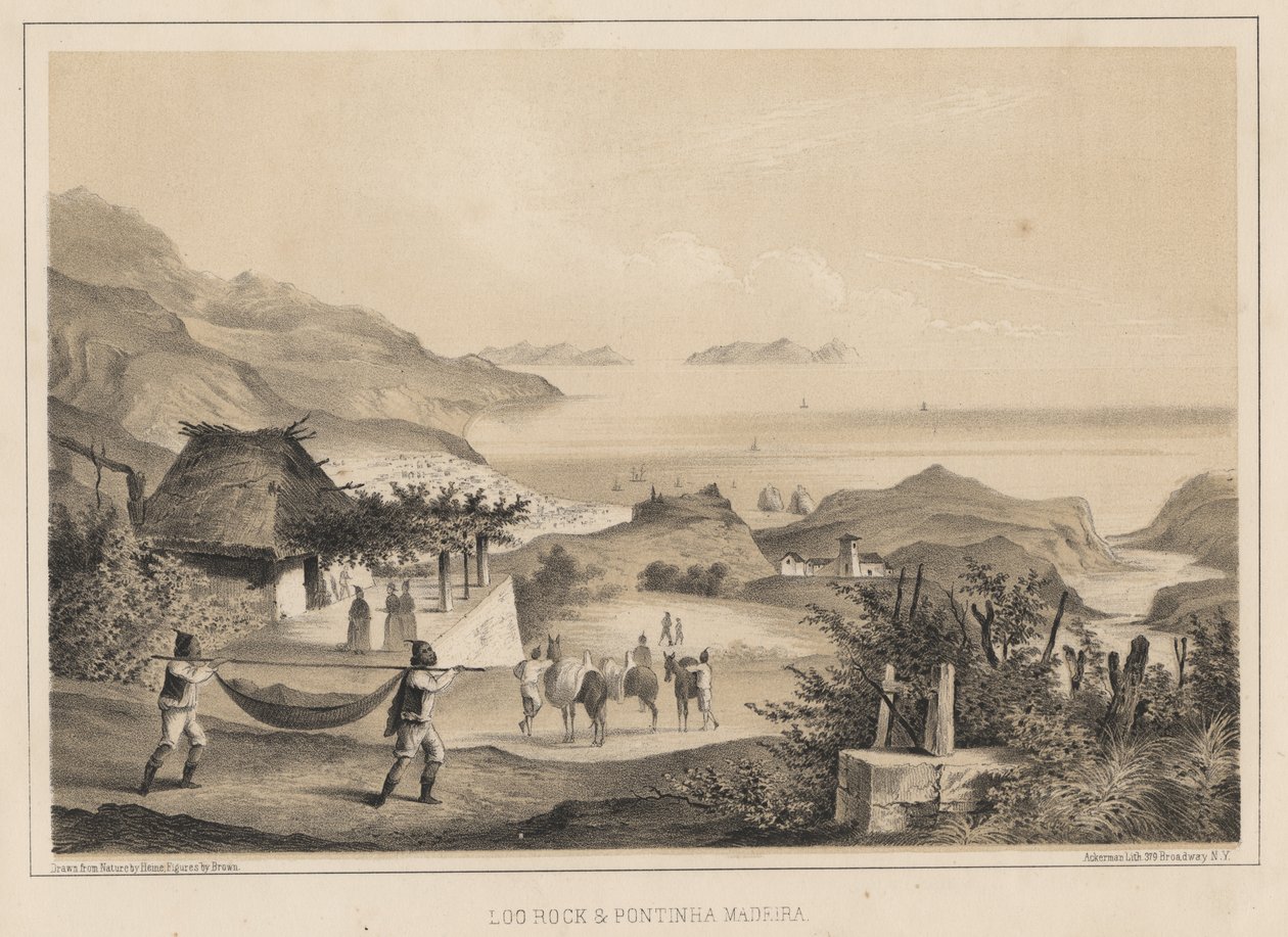 Loo Rock és Pontinha Madeira, 1855 alkotó: Wilhelm Joseph Heine