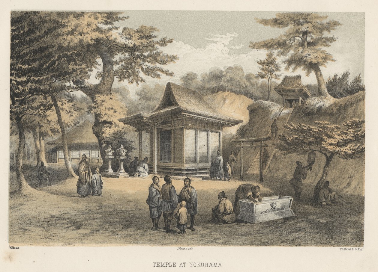 Yokuhama templom, 1855 alkotó: Wilhelm Joseph Heine
