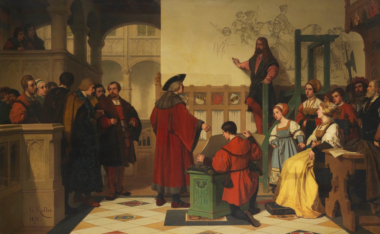 Albrecht Dürer Maximilian császár meglátogatta, 1870. alkotó: Wilhelm Koller