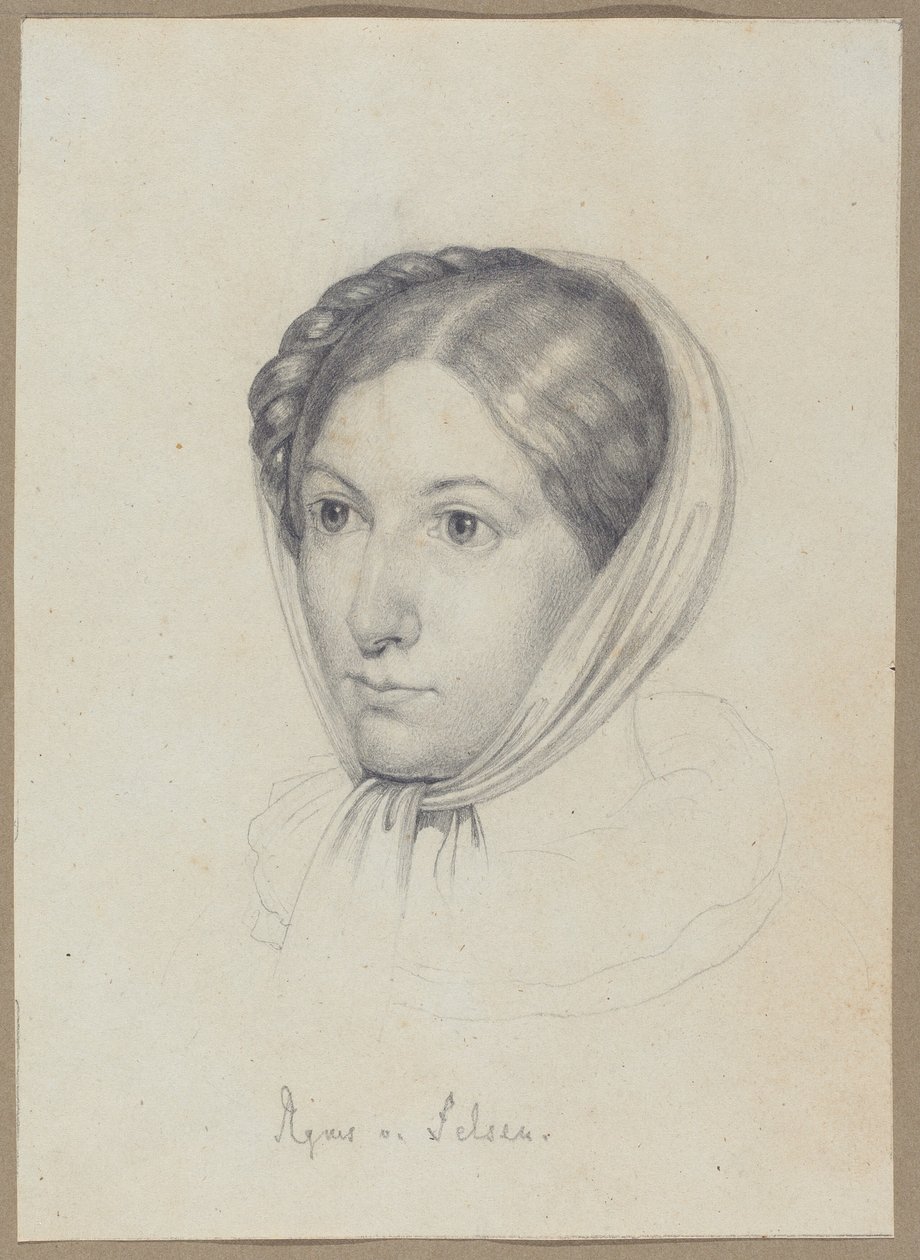 Agnes von Felsen, 1822 körül (grafit) alkotó: Wilhelm Kügelgen