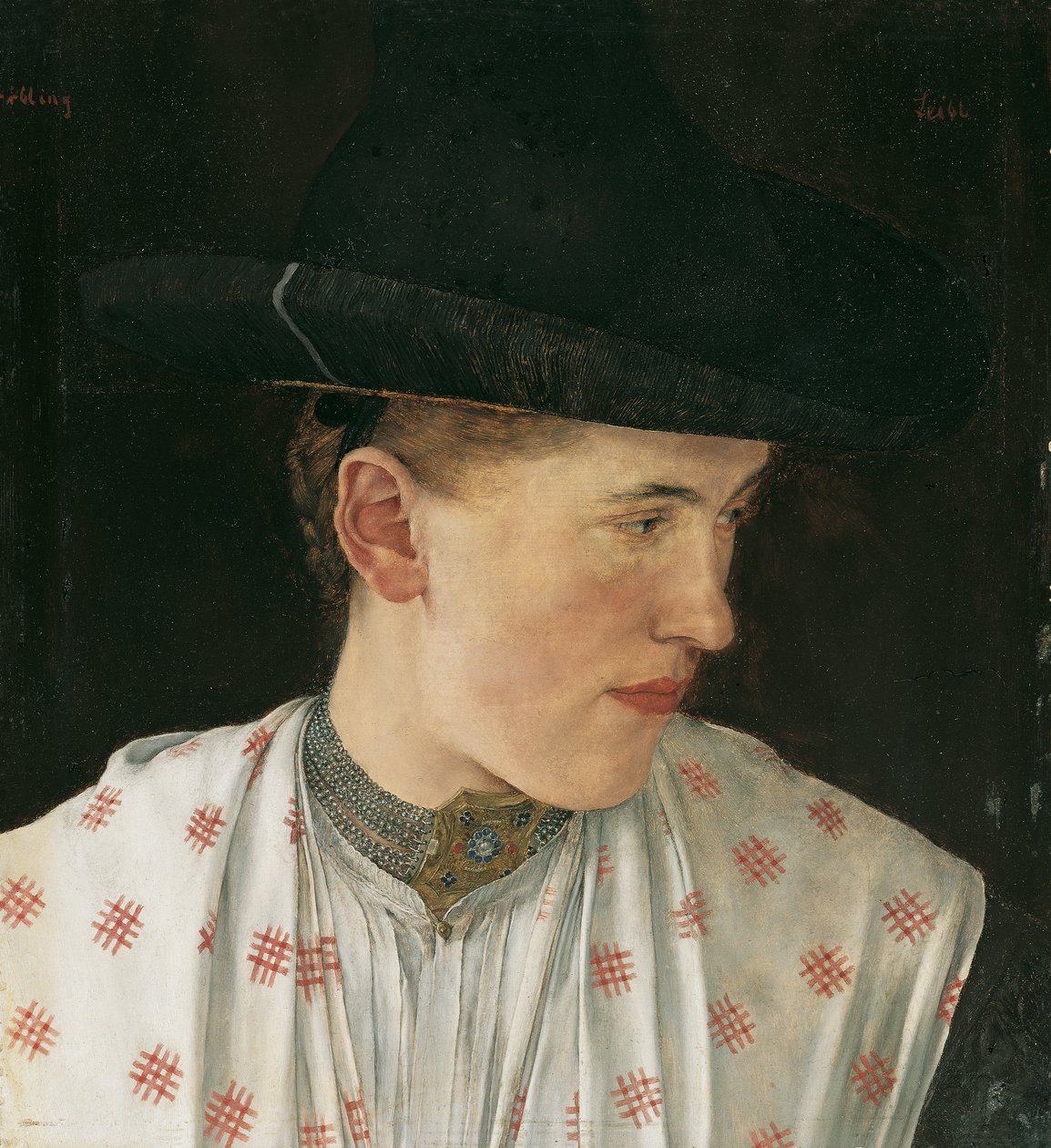 Egy parasztlány feje alkotó: Wilhelm Maria Hubertus Leibl