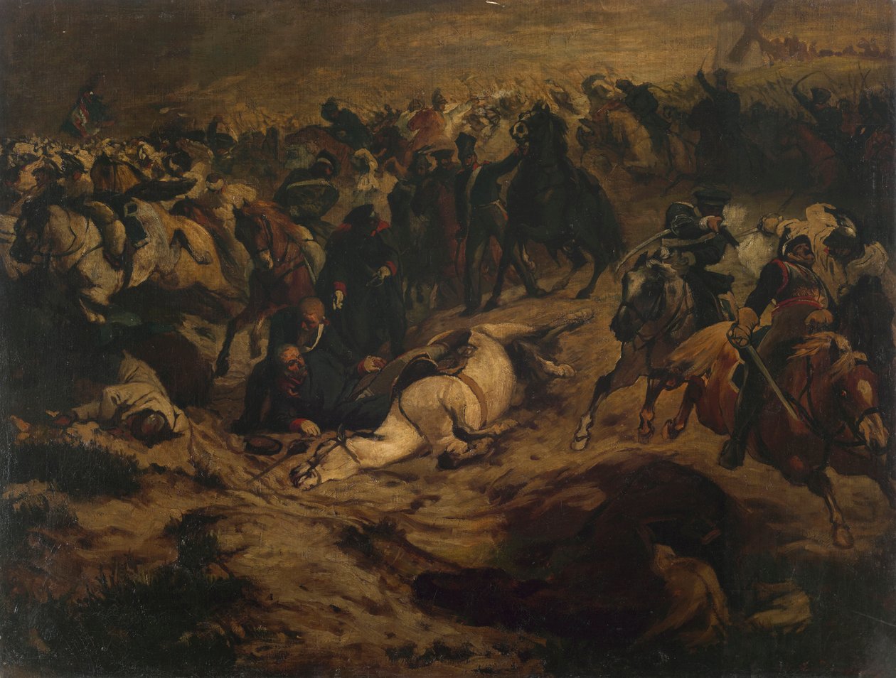 Blücher Ligny közelében megsebesült alkotó: Wilhelm Lindenschmit der Jüngere