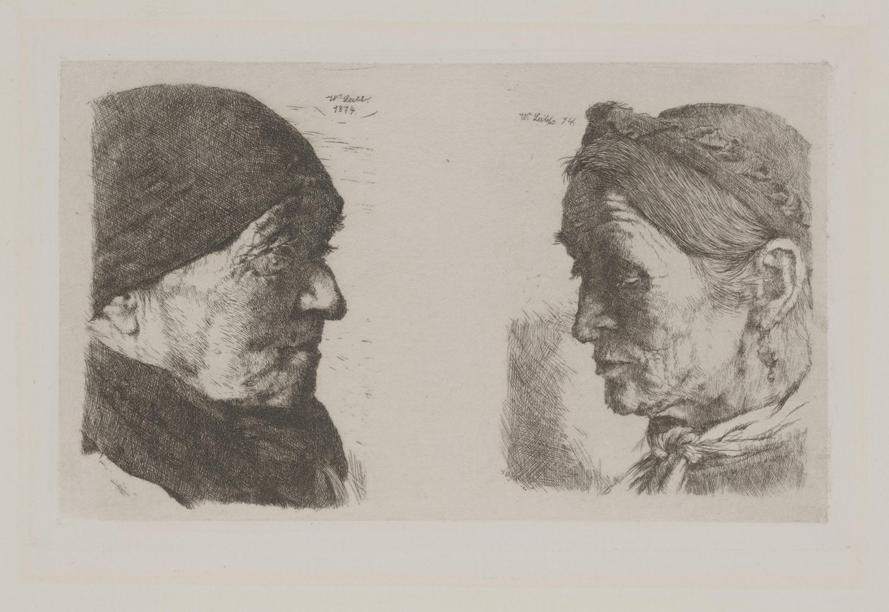 Egy parasztpár alkotó: Wilhelm Maria Hubertus Leibl