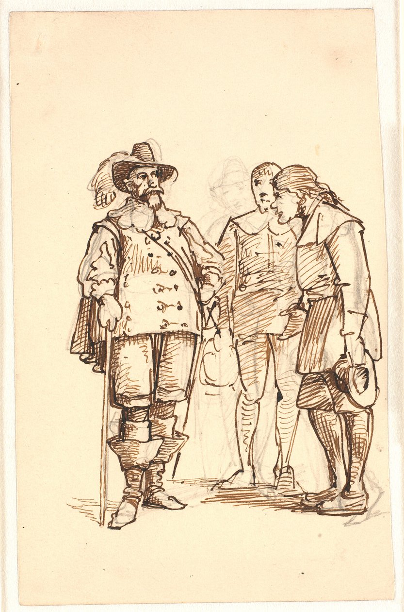 Nemes Chr. 4. ideje beszélni két férfival alkotó: Wilhelm Marstrand