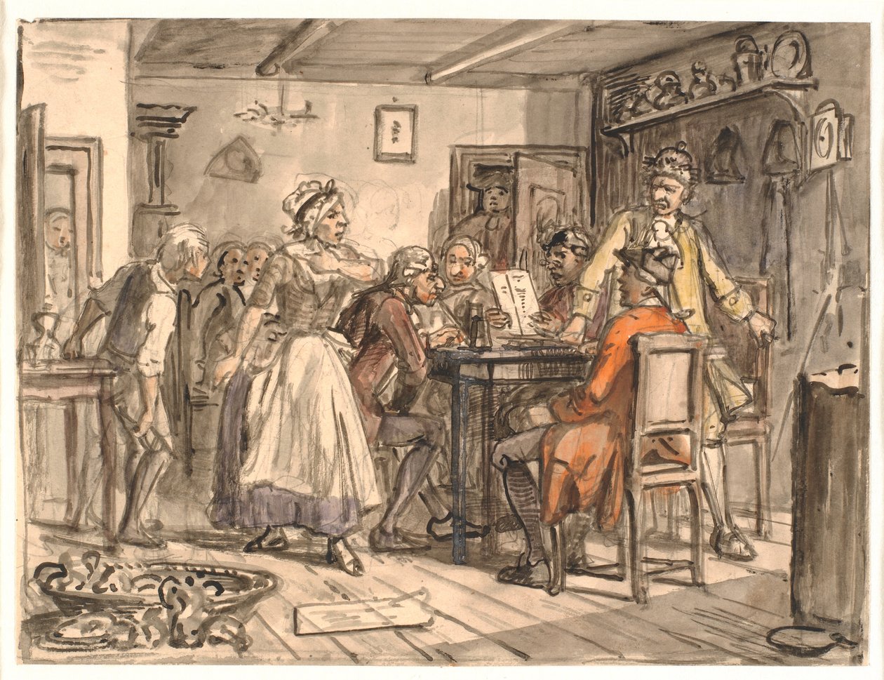 "Collegium Politicum". (A politikai kancsó) alkotó: Wilhelm Marstrand
