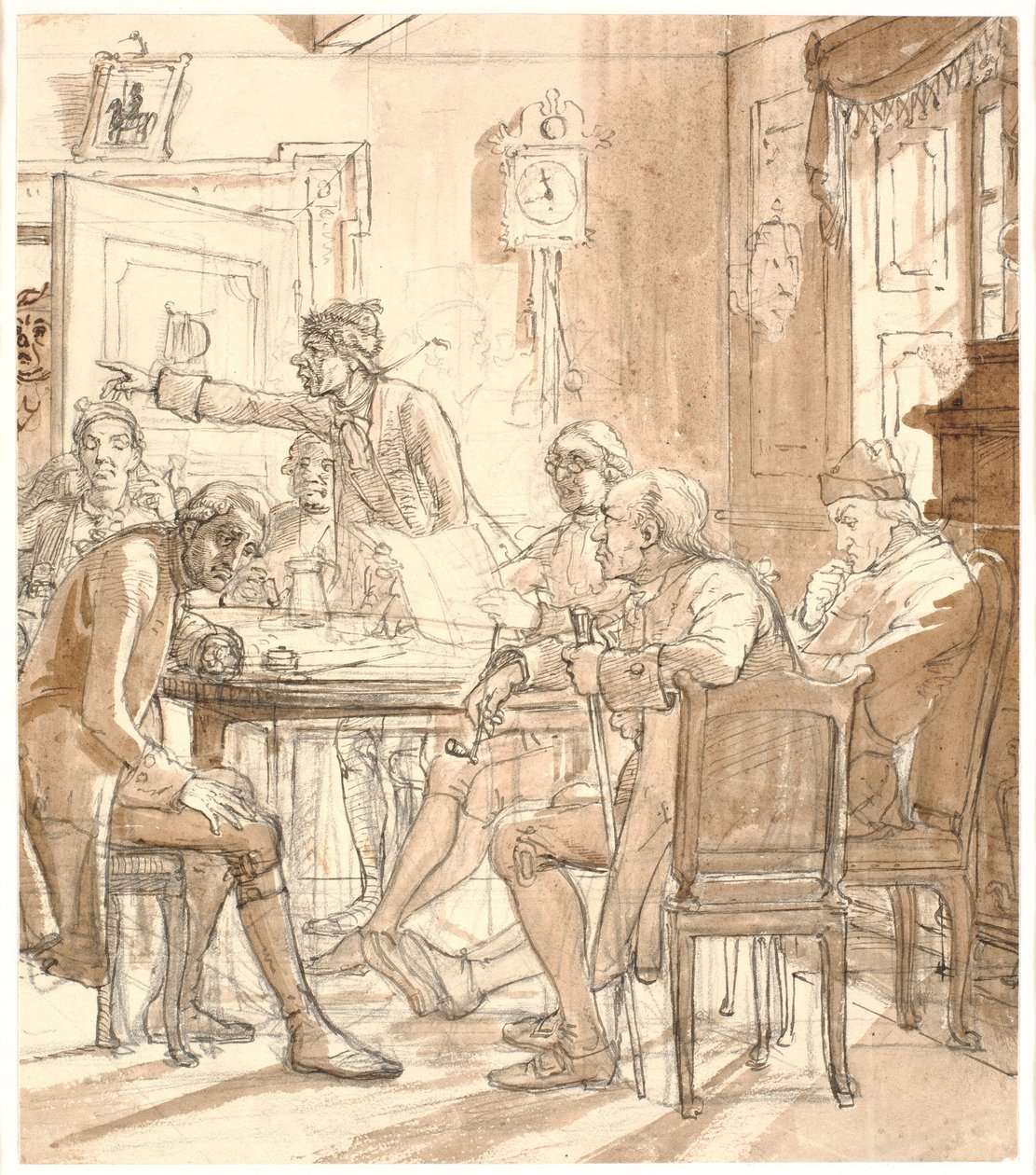 "Collegium Politicum". (A politikai kancsó) alkotó: Wilhelm Marstrand