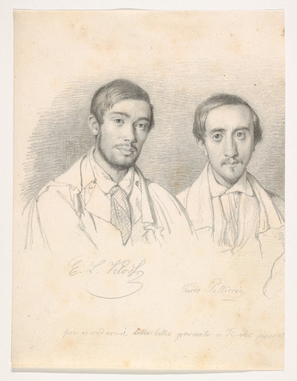 E. F. Kloss és G. Pellicia művészek kettős portréja alkotó: Wilhelm Marstrand
