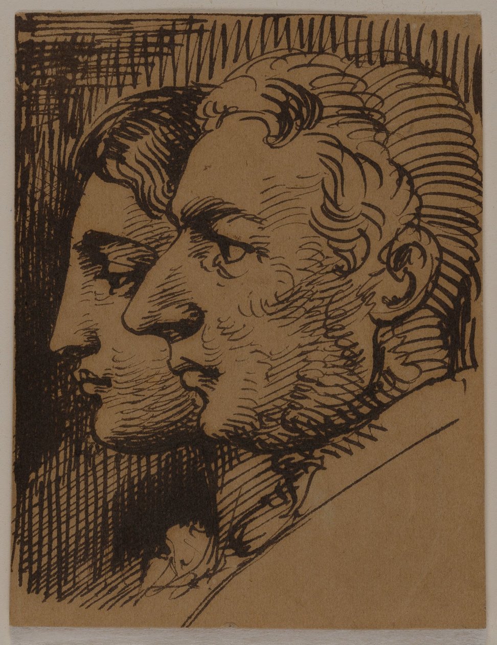 Férfi és nő kettős profilportréja alkotó: Wilhelm Marstrand