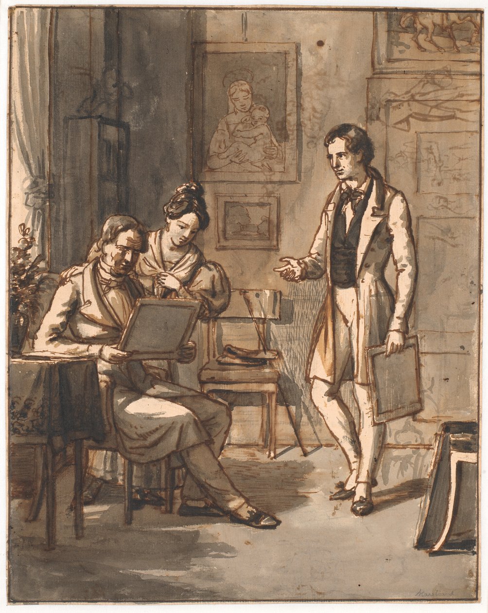 A műalkotást elbírálják alkotó: Wilhelm Marstrand