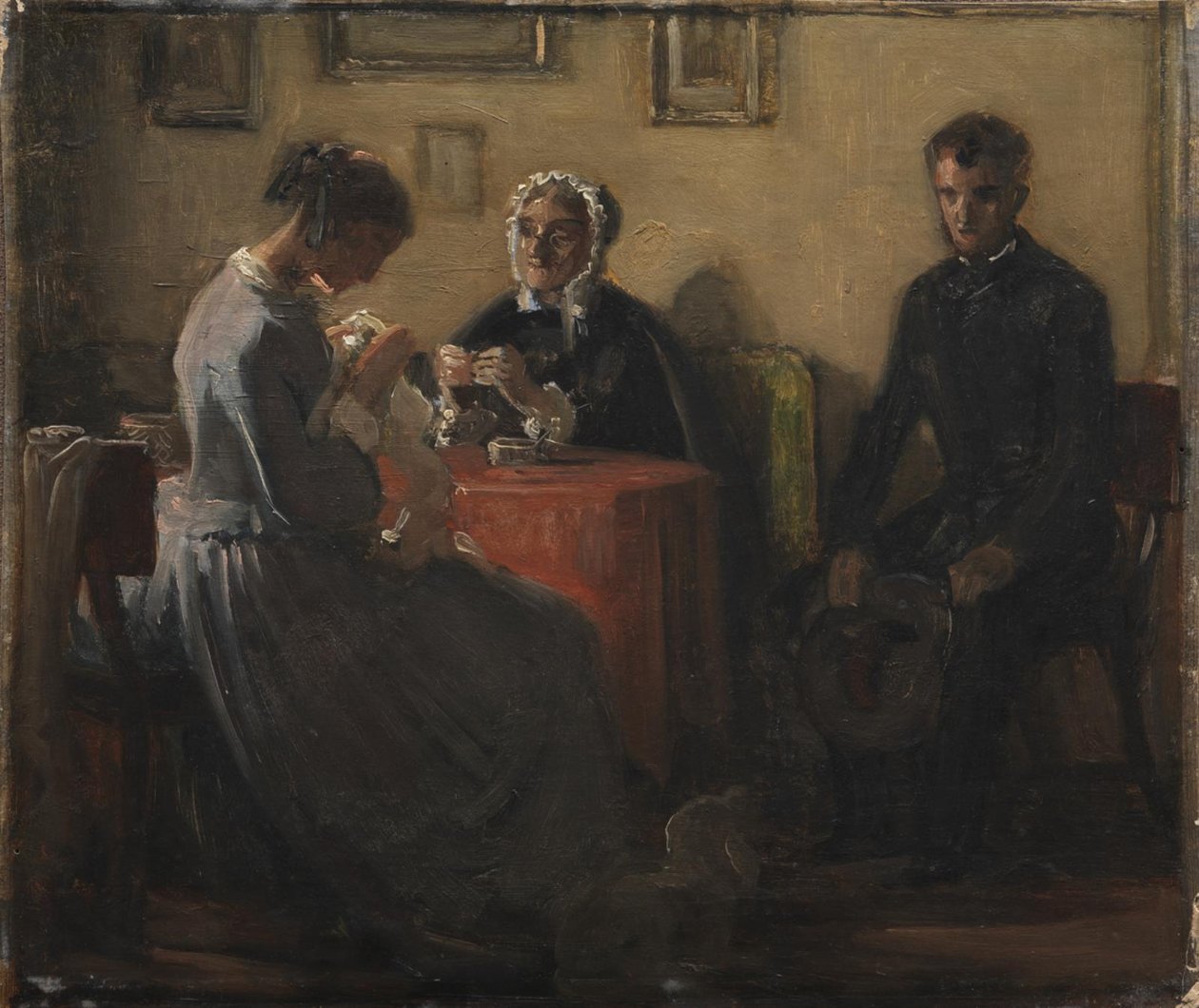 Az udvarló látogatása alkotó: Wilhelm Marstrand