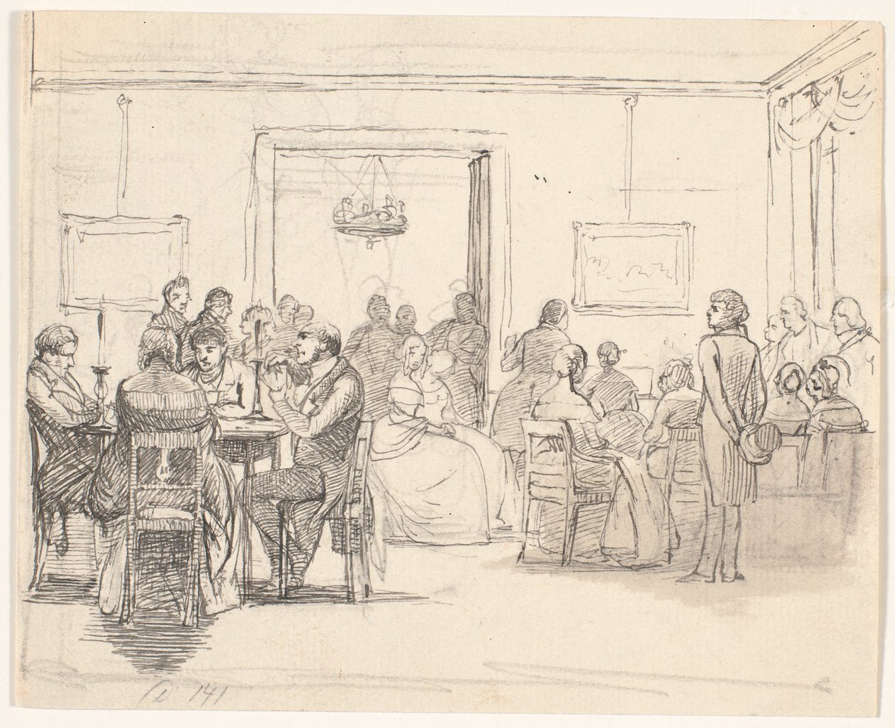 Københavnsk selskabsscene, t.v. kortspillere, t.h. musiceres der   1265269   hu       hungarian Successfully Translated  Original: Udkast til illustration til Skarnbassen Translat: Udkast til illustration til Skarnbassen 1265062 hu hungarian Successfully T alkotó: Wilhelm Marstrand
