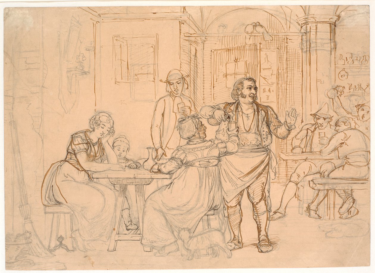 Osteriscene alkotó: Wilhelm Marstrand