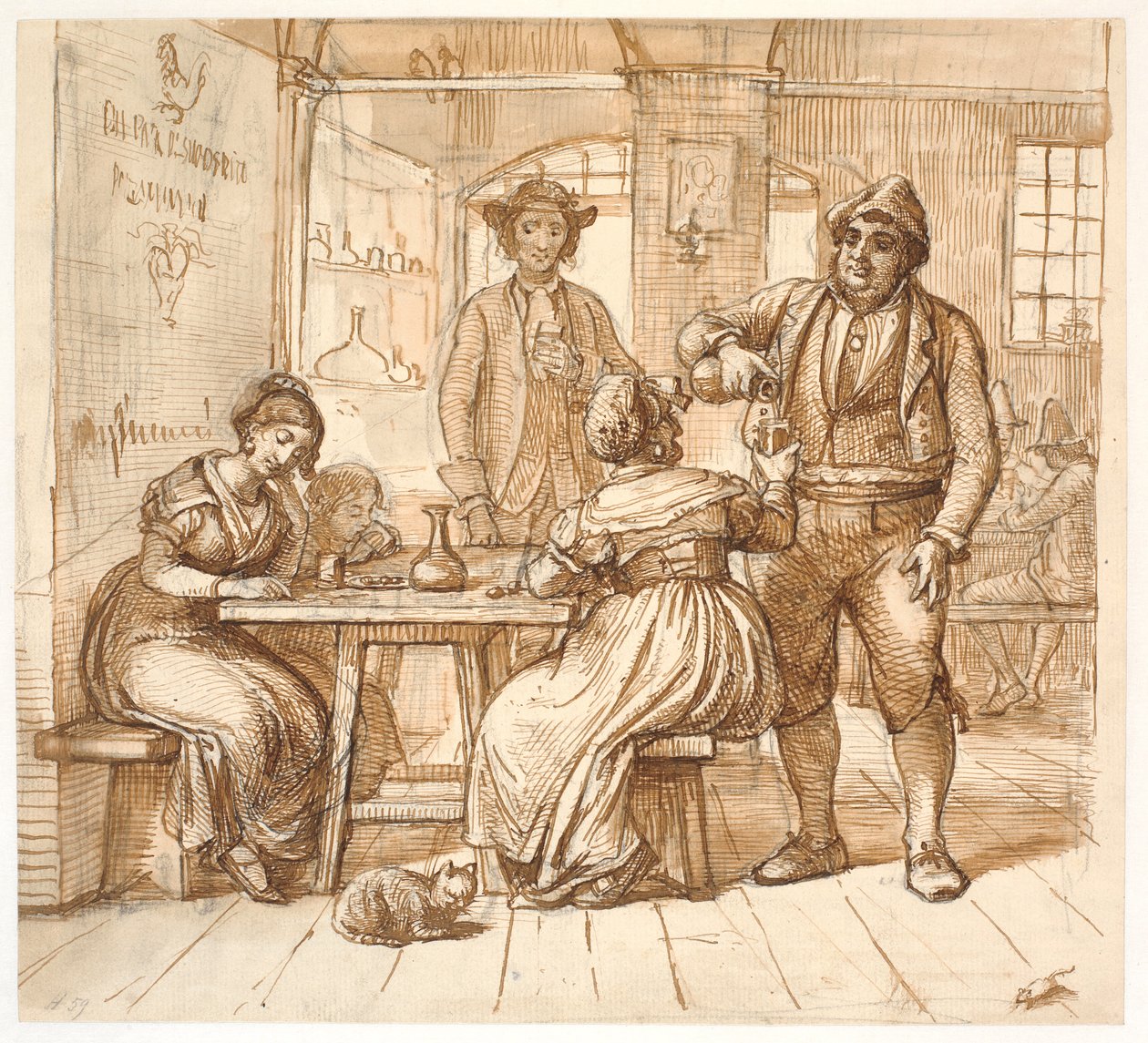 Osteriscene alkotó: Wilhelm Marstrand