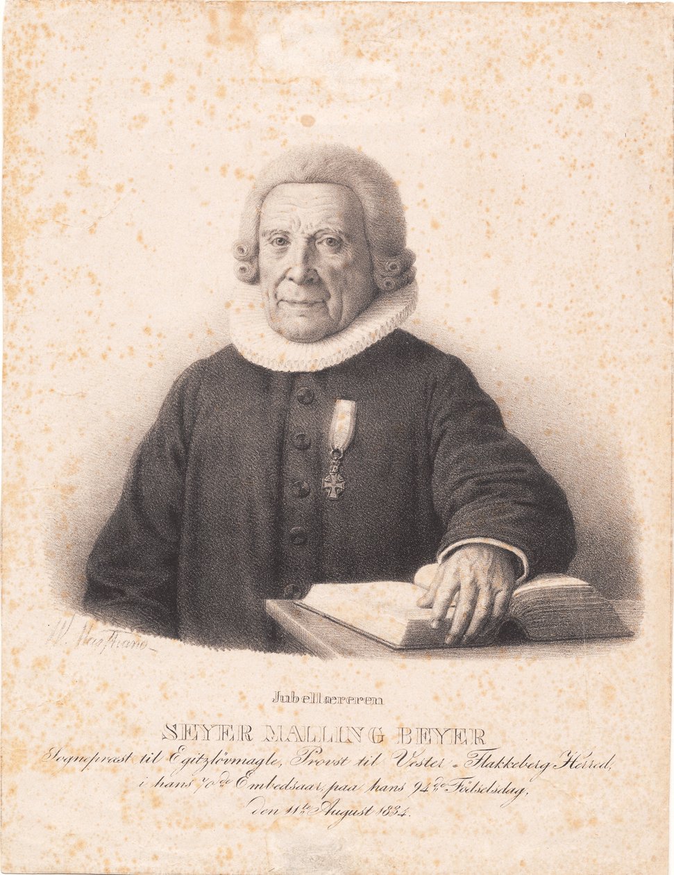 S. M. Beyer lelkész alkotó: Wilhelm Marstrand