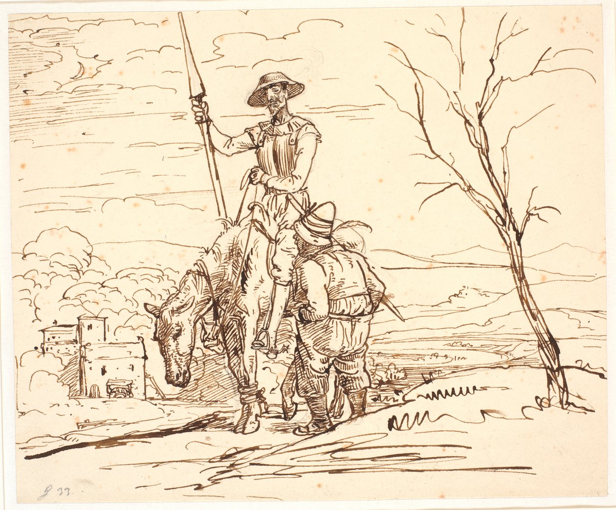 Sancho Panza a kecskék történetét meséli el alkotó: Wilhelm Marstrand