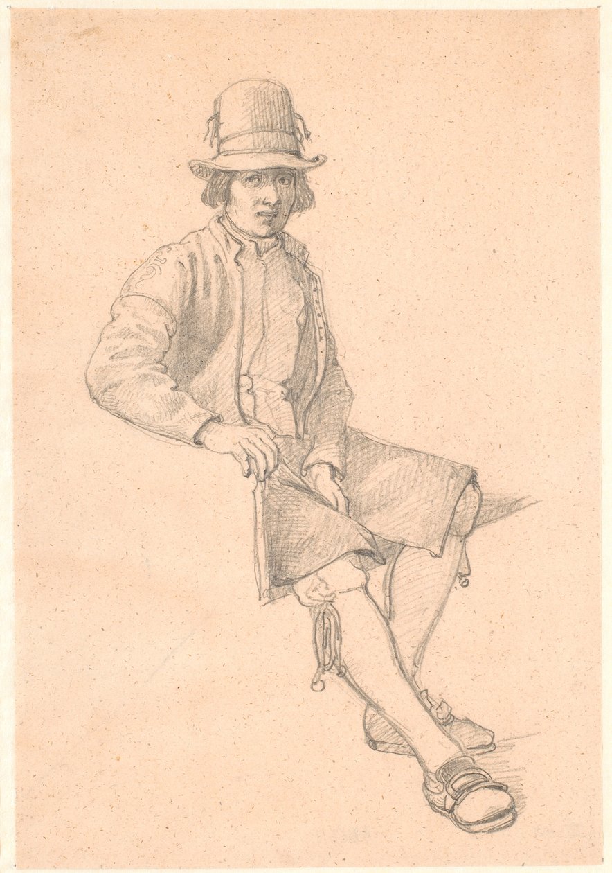 Ülő fiatal völgyi férfi alkotó: Wilhelm Marstrand