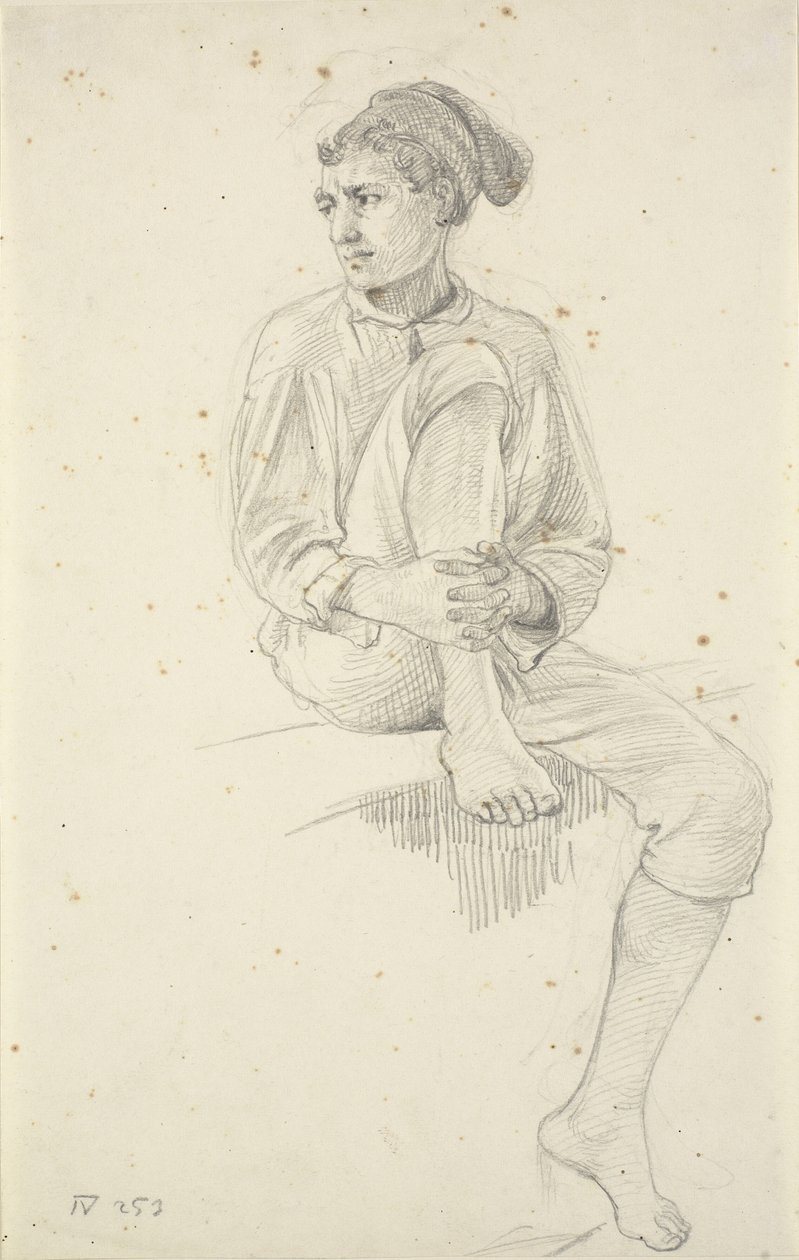 Ülő fiatal halász alkotó: Wilhelm Marstrand
