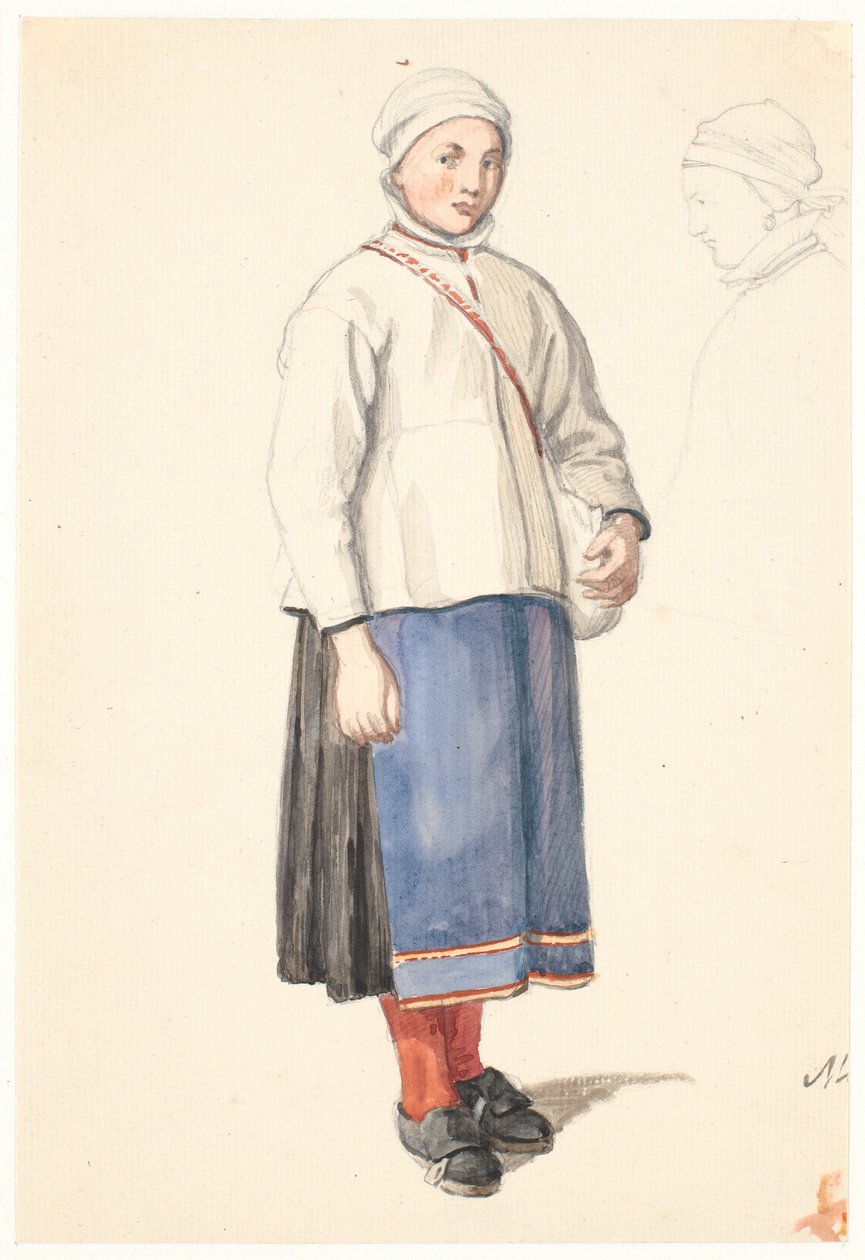 Álló svéd parasztlány alkotó: Wilhelm Marstrand