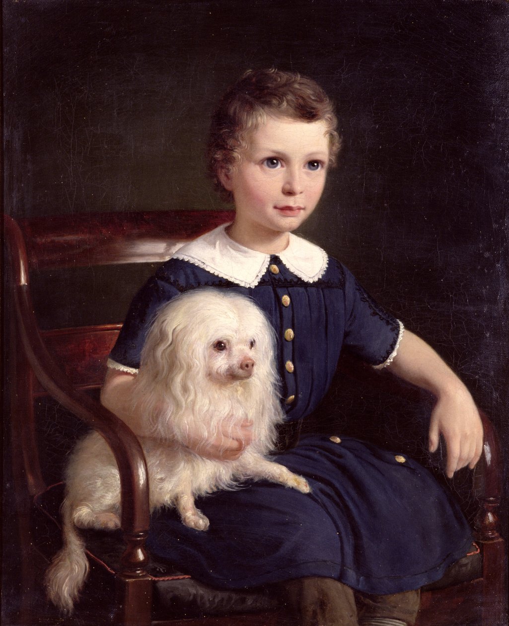 Tanulmány egy kisfiúról kutyával, 1860 alkotó: Wilhelm Marstrand