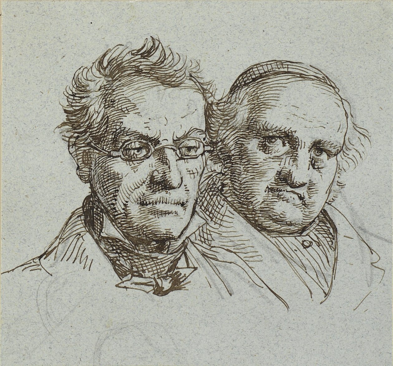 Két férfi fej alkotó: Wilhelm Marstrand