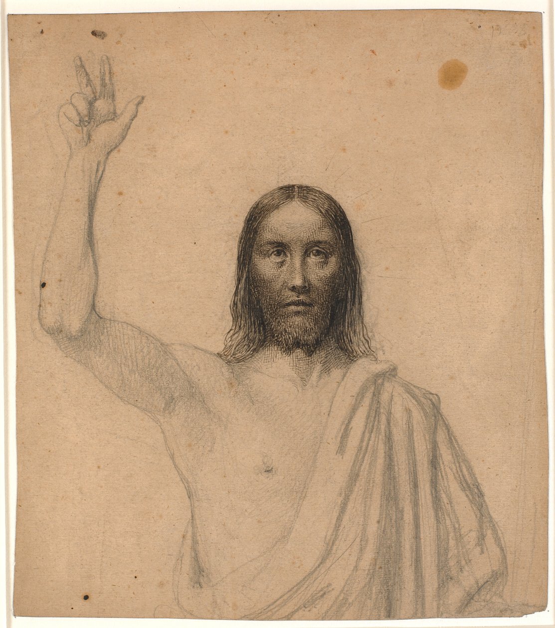 Áldott Krisztus. Fél alak en arc alkotó: Wilhelm Marstrand