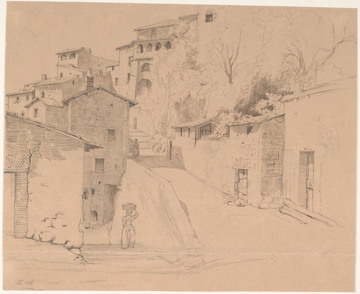Via Piave med La Porta Su i Olevano Romano alkotó: Wilhelm Marstrand