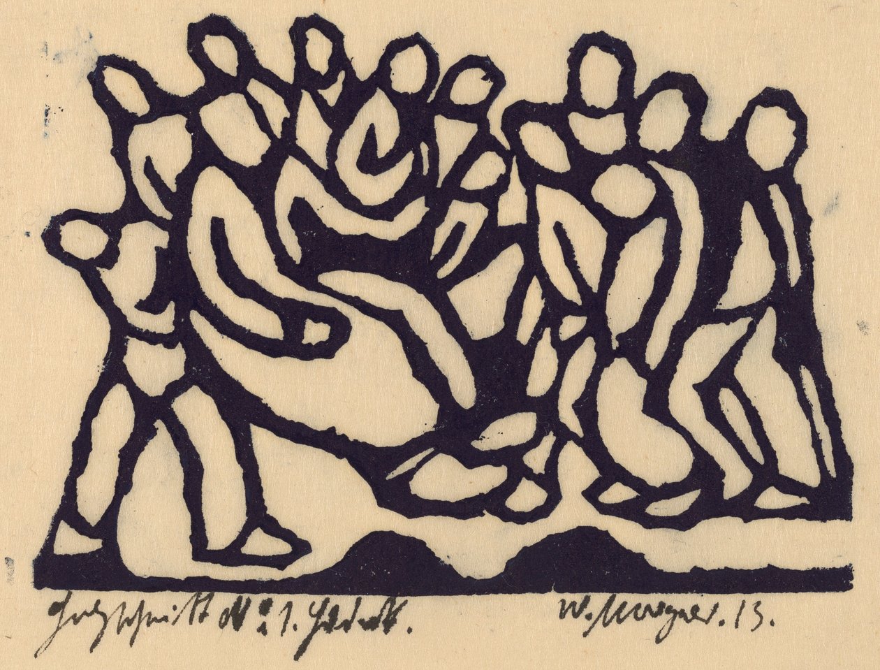 Krisztus a Főtanács előtt alkotó: Wilhelm Morgner