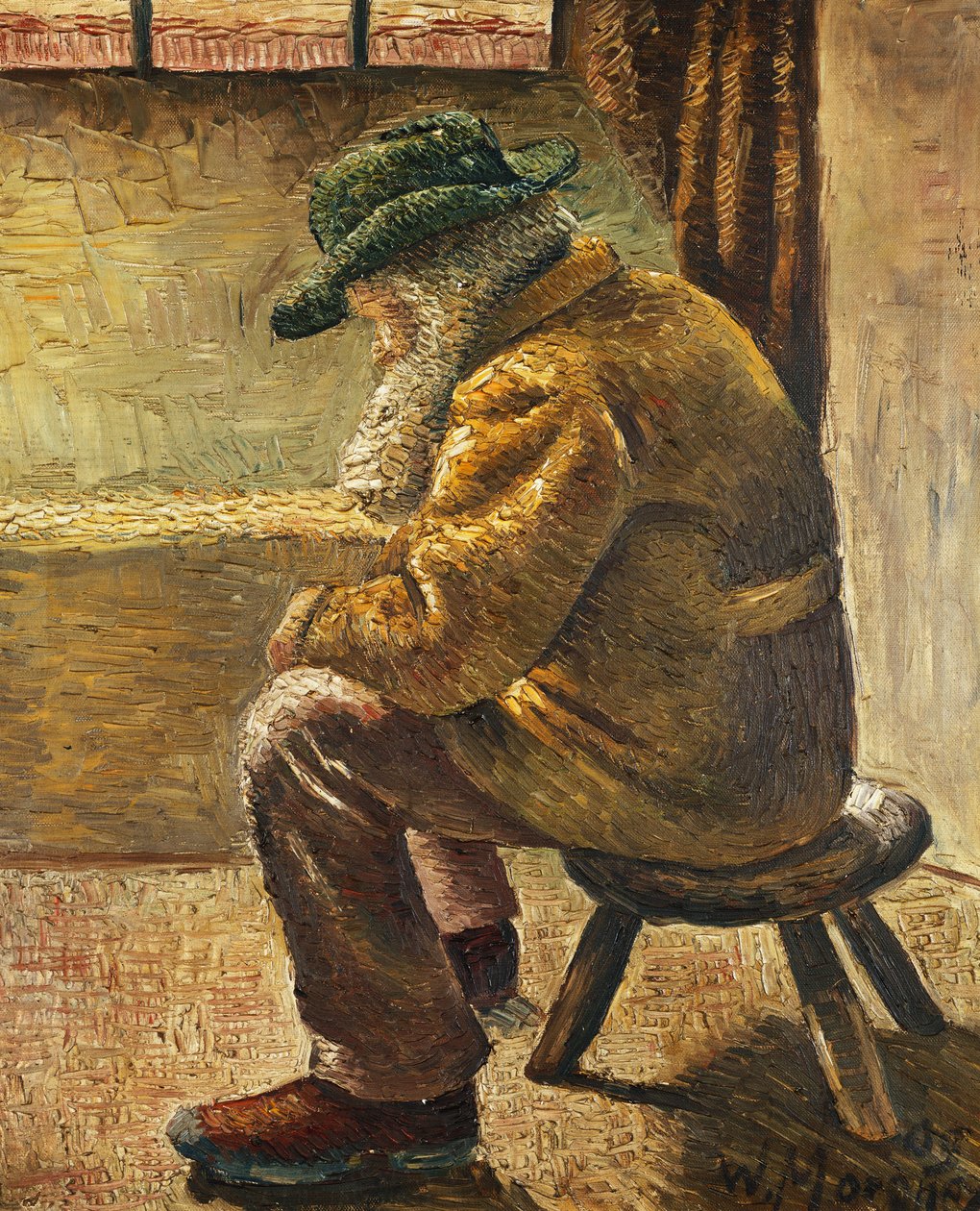 Ülő ábra; Ülő alak, 1909 alkotó: Wilhelm Morgner