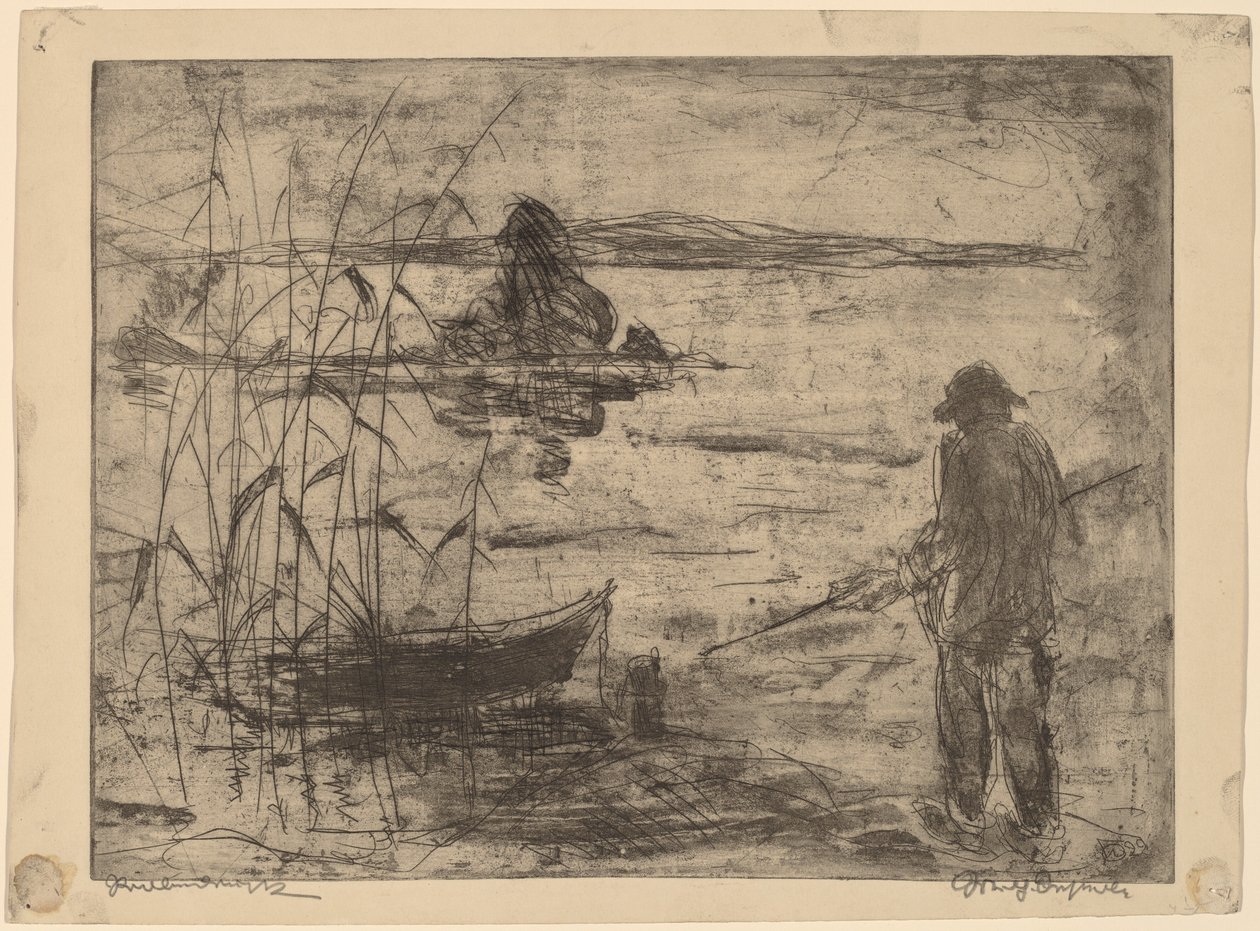 Horgászat a Havel folyón alkotó: Wilhelm Oesterle