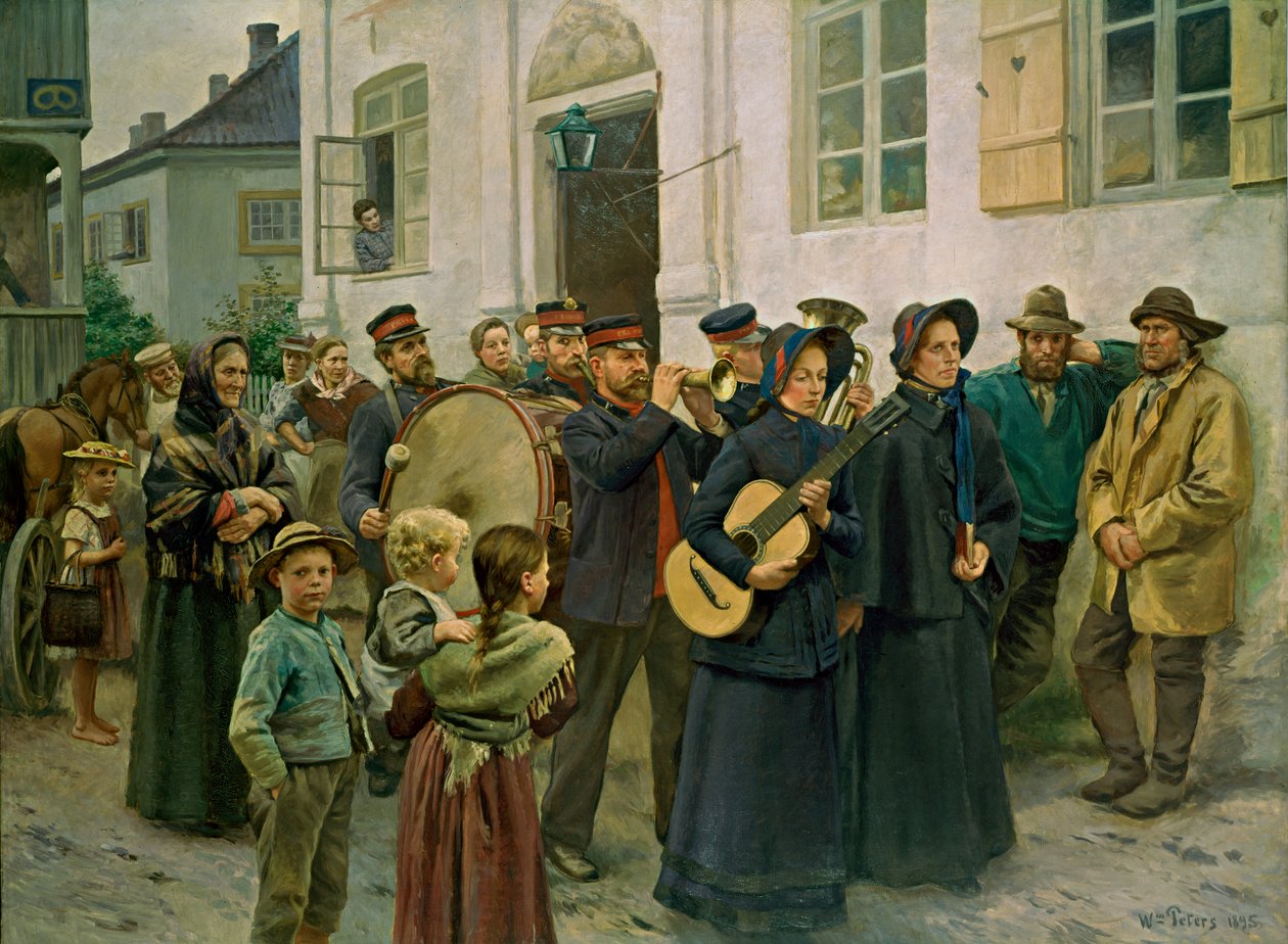 Vihartámadás egy halászfalu ellen (The Salvation Army in Son) alkotó: Wilhelm Peters