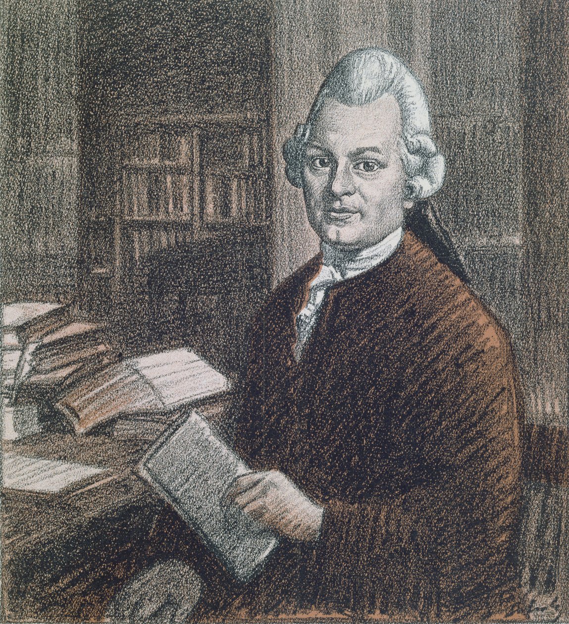 Gotthold Ephraim Lessing (1729-81) portréja, illusztráció a „Simplicissimus” magazinból alkotó: Wilhelm Schulz