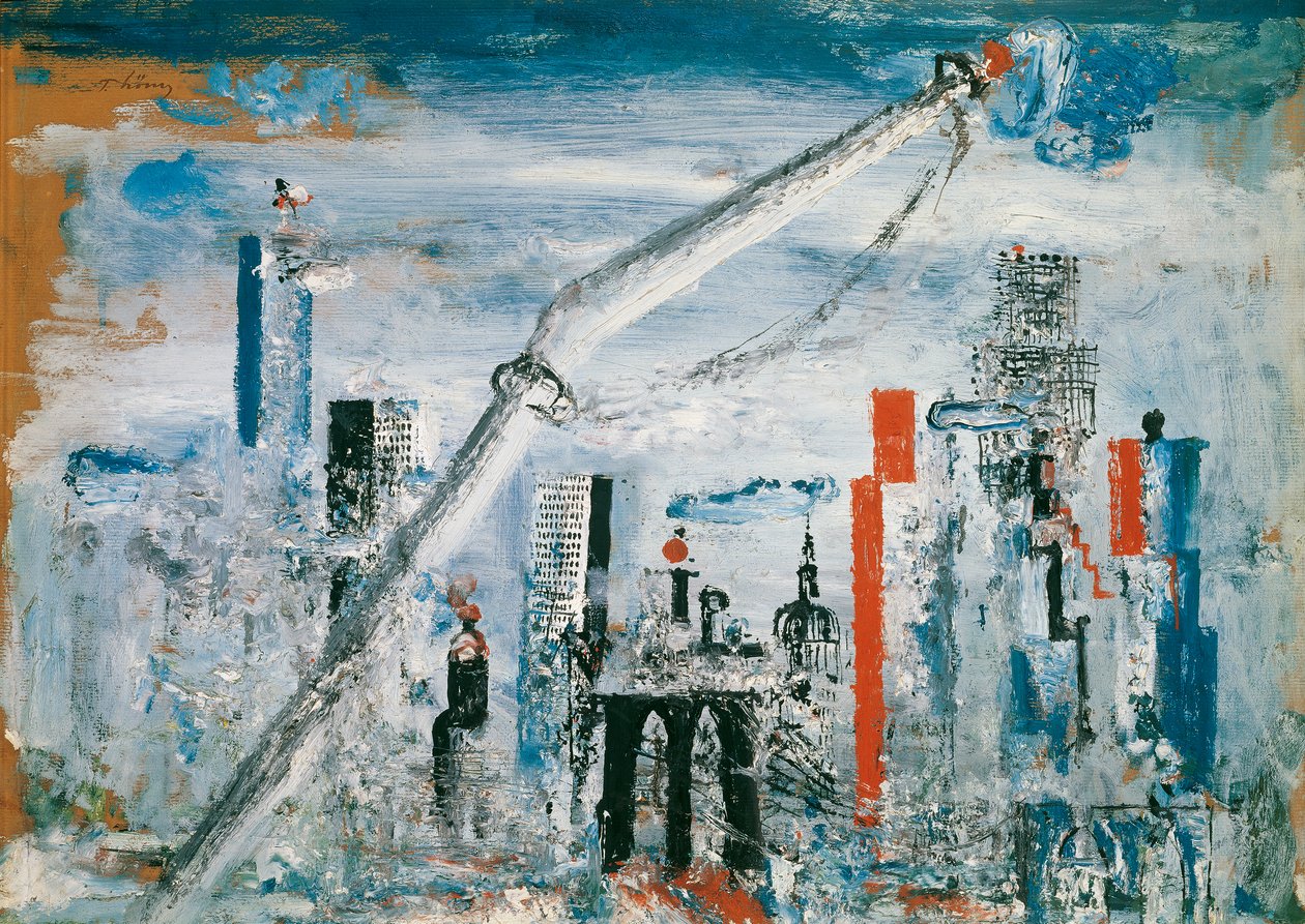Kilátás Manhattanre (East River) alkotó: Wilhelm Thöny