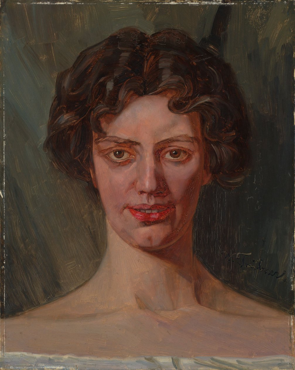Bertha Reiff portréja alkotó: Wilhelm Trübner