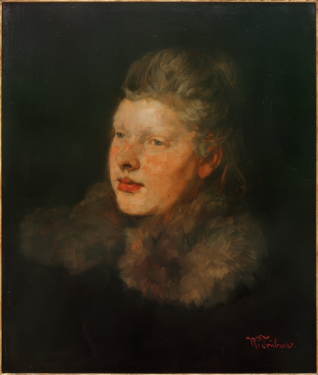 Szőke bundával alkotó: Wilhelm Trübner