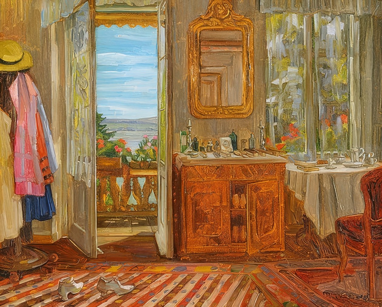 Belső tér a Starnbergi-tónál. 1912 alkotó: Wilhelm Trübner