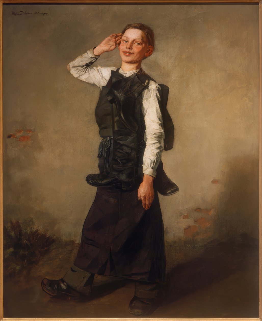 Cipész fiú alkotó: Wilhelm Trübner
