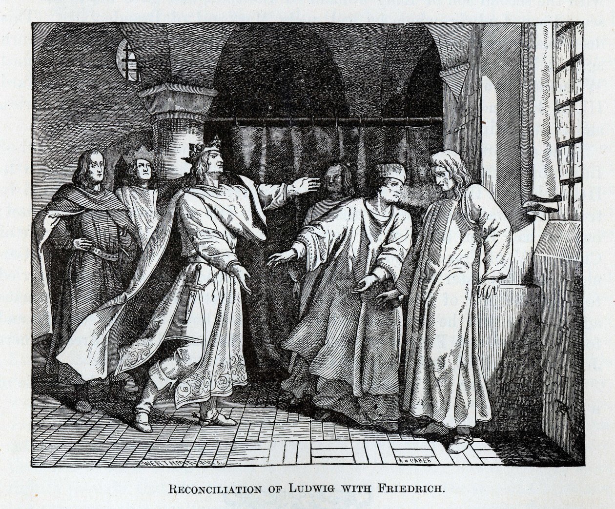 Ludwig és Friedrich kibékülése, 1882 alkotó: Wilhelm Werthmann
