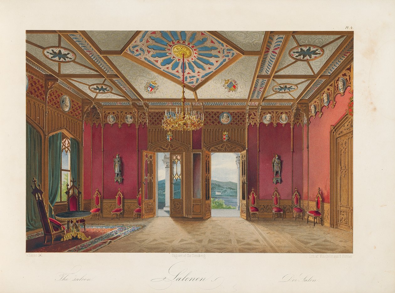 Oscarshal szalon, 1852 alkotó: Wilhelm von Hanno